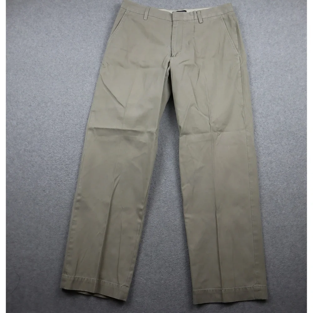 Banana Republic Chino Pants Mens 34 Relaxed Fit Dawson Khaki Tan Cotton Trousers